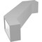 Ekena Millwork 5-in. W x 18-in. D x 24-in. H Burlington Architectural Grade PVC Knee Brace BRCP05X18X24BUR - alternate 5